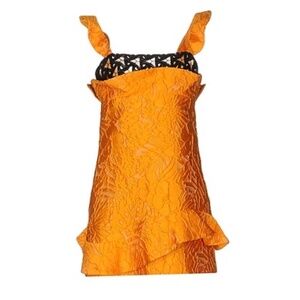 MSGM Short Orange Cocktail Dress - Sz 6